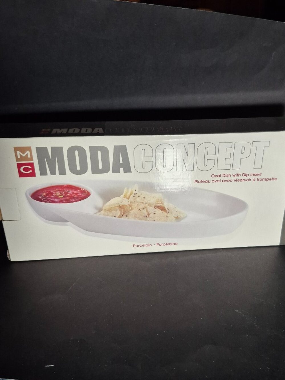 Oval Dish with Dip Insert